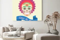 Obraz: Cinco de mayo, malowane czaszki w tradycji narodowych meksyku