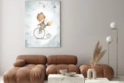 Obraz: Circus watercolor nursery baby illustration woodland fox vintage