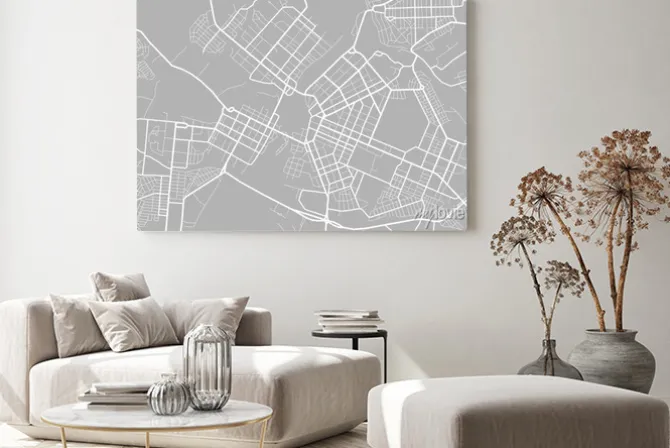 Obraz: City map. town streets. downtown gps navigation plan. abstract