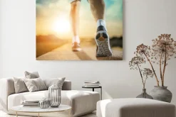 Obraz: Close up shot of runners shoes