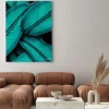 Obraz: Closeup nature view of tropical leaf, dark wallpaper concept,