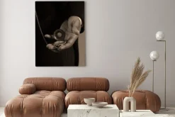 Obraz: Close-up z rąk afro amerykański mężczyzny gospodarstwa rocznika