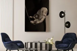 Obraz: Close-up z rąk afro amerykański mężczyzny gospodarstwa rocznika