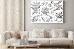 Obraz: Coffee designs set with branches, beans, portafilter and cup