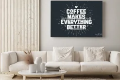 Obraz: Coffee. poster with hand drawn lettering coffee - makes everything