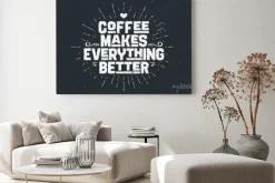 Obraz: Coffee. poster with hand drawn lettering coffee - makes everything