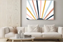 Obraz: Colorful childish illustration with sun and text. hello sunshine