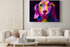 Obraz: Colorful dog pop art portrait vector