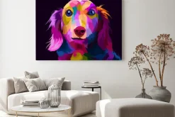 Obraz: Colorful dog pop art portrait vector