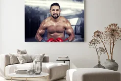 Obraz: Composite obraz muskularny mężczyzna w rękawice bokserskie