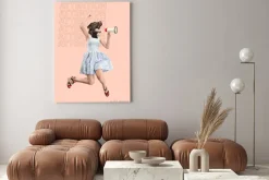 Obraz: Contemporary art collage or portrait of surprised dog headed