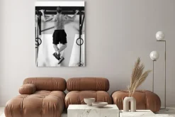 Obraz: Crossfit palce do baru człowiek pull-up 2 bary treningu