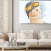 Obraz: Cute cartoon teddy bear in a pilot hat