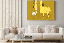 Obraz: Cute giraffe says hi. can be used for shirt design, fashion print