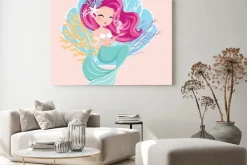 Obraz: Cute mermaid vector illustration, illustration for kids fashion