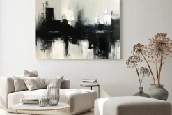 Obraz: Czarna abstrakcja nowoczesny malunek