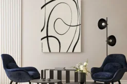 Obraz: Czarne linie wzór w stylu skandynawskim