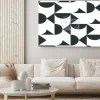 Obraz: Czarno-biały wzór geometryczny minimalizm