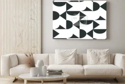 Obraz: Czarno-biały wzór geometryczny minimalizm