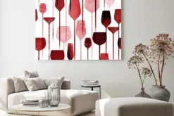 Obraz: Czerwone kieliszki na wino