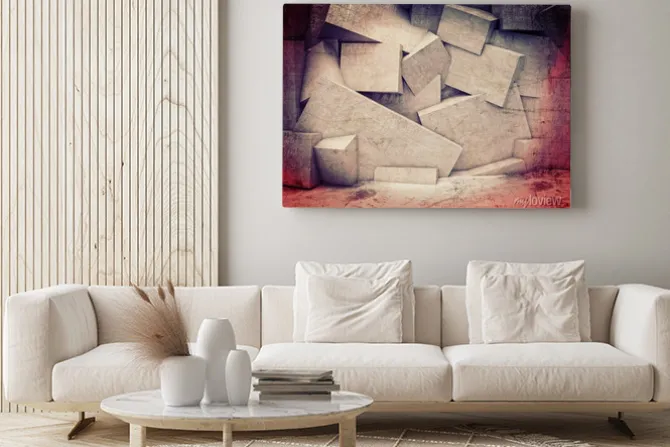 Obraz: 3d geometryczne ściany