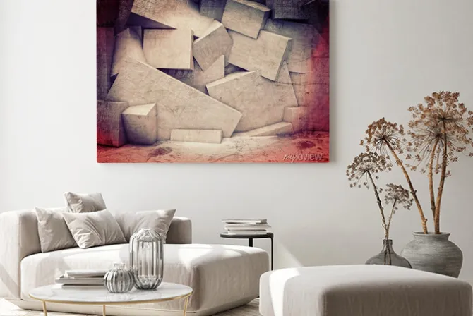 Obraz: 3d geometryczne ściany