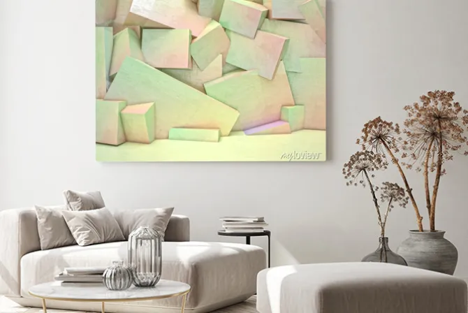 Obraz: 3d geometryczne ściany