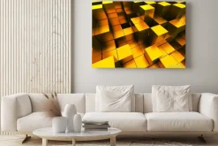 Obraz: 3d ilustracją złote kostki