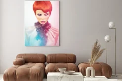 Obraz: Dama z stylowe fryzura