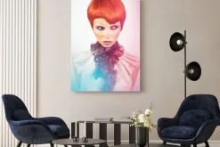 Obraz: Dama z stylowe fryzura