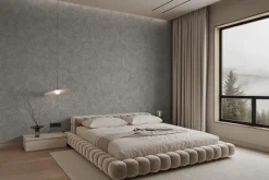 Obraz: Delikatne liście palm na jasnym tle