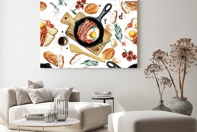 Obraz: Deseń w śniadaniowy wzór