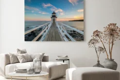 Obraz: Drewniany most do latarni morskiej