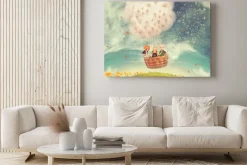 Obraz: Dzieci w balonie z dmuchawcami