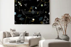 Obraz: Dziecko bezszwowy wzór - przestrzeń, statki kosmiczni i planety