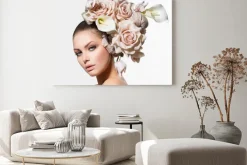 Obraz: Dziewczyna z hair beauty fashion flowers. bride. kreatywne fryzura