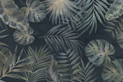 Obraz: Egzotyczne liście z monsterami i palmami