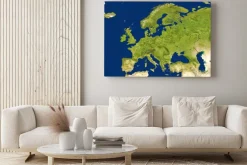 Obraz: Europe map in global satellite photo. elements of this image