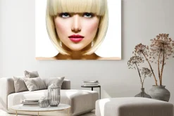 Obraz: Fashion stylowy portret beauty. piękna twarz dziewczyny close-up