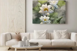Obraz: Fine art - beautiful white lotus flower and lotus flower plants,