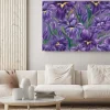 Obraz: Floral seamless pattern with hand-painted iris flowers and delicately
