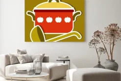 Obraz: Garnek do gotowania i kadzi. symbole kuchni wektorowe