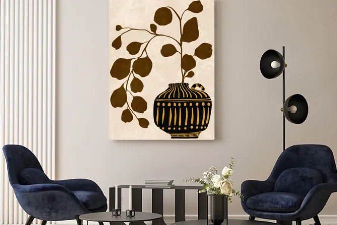 Obraz: Gałązka eukaliptusa w wazonie