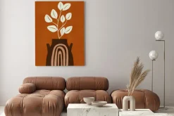 Obraz: Gałązka z liśćmi w wazonie