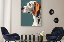 Obraz: German shorthaired pointer portrait. vector illustration on a