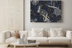 Obraz: Grunge rocznika mapa morskie z morskich odznaki i elementy wektor