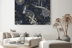 Obraz: Grunge rocznika mapa morskie z morskich odznaki i elementy wektor