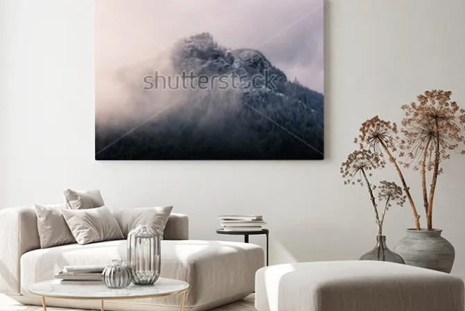 Obraz: Grzechotnik w chmurach.