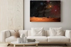 Obraz: Gwiaździste niebo nad pustynią