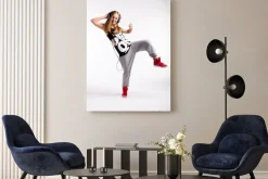 Obraz: Hip-hop tänzerin mit kopfhörern